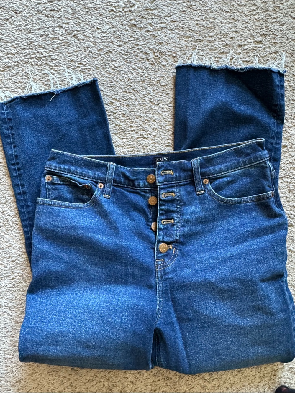 J. Crew High-Rise Button-Fly Women’s Jeans in Dark Blue NWOT